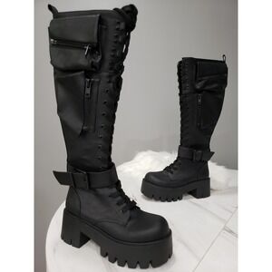 NEW NO BOX Obsidian Pocket Platform boots size 9 dolls kill current mood gothic